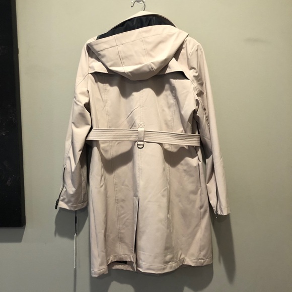 NWT Large Calvin Klein Trench Coat Removable hood - Picture 10 of 12
